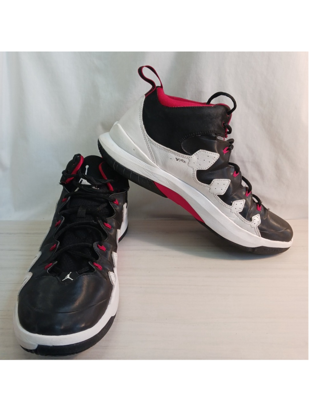 Nike Jordan Prime Mania X Flywire 630612-002 Sz 14 Black, white red Bulls j368
